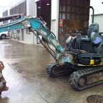 Komatsu before panel work & refinish