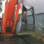 Hitachi Cabin damage 