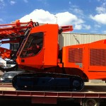 Drill rig after roll over and refinish repair